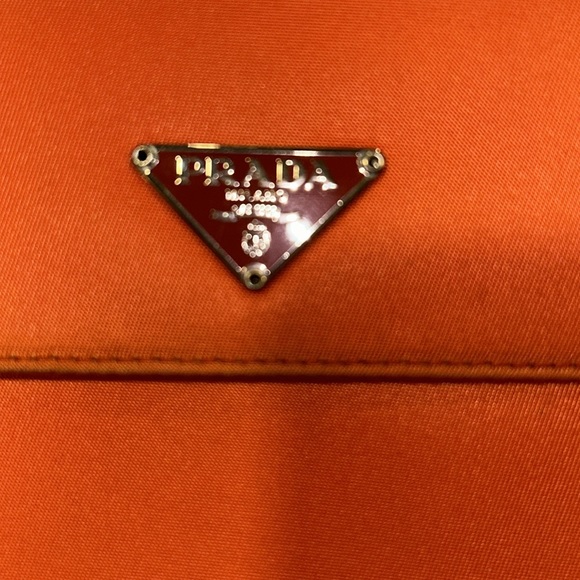 AUTHENTIC!!! Vintage Preloved TriFold Prada Orange wallet - Picture 4 of 5